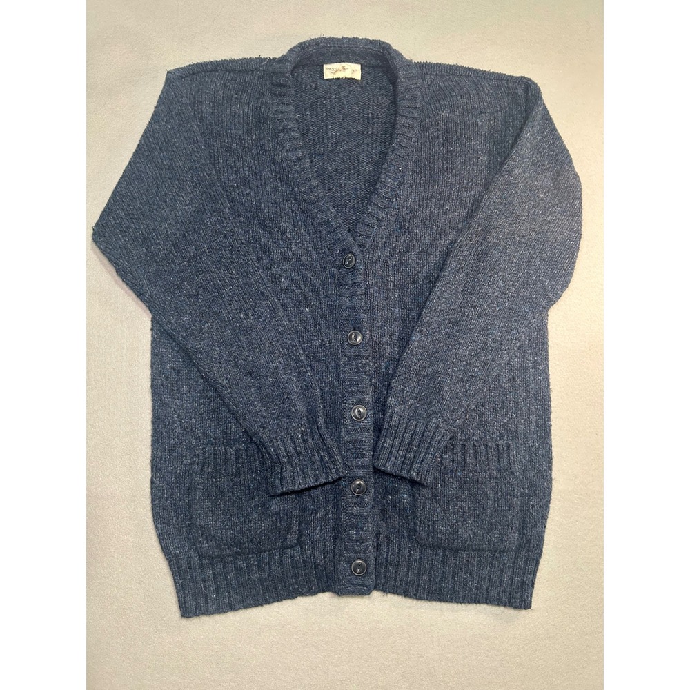 Denim & Supply Ralph Lauren Cardigan Mens Large Blue Knit Cotton Blend Grandpa